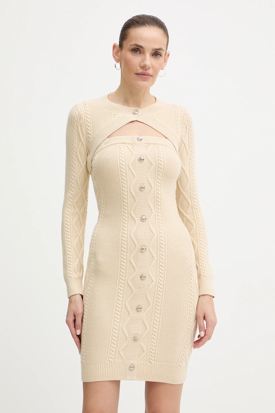 Guess sukienka DAPHNE casual beżowy W5BK61.Z2ZK2