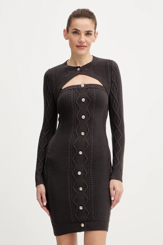 Guess sukienka DAPHNE casual szary W5BK61.Z2ZK2