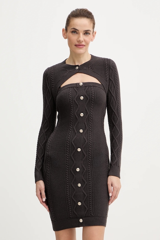 Guess sukienka DAPHNE casual szary W5BK61.Z2ZK2