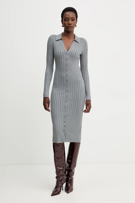 Guess sukienka MIRANDA z elastanem szary W5BK60.Z2YJ2