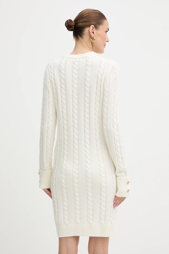 Odzież Guess sukienka z dodatkiem wełny ELSA W5BK46.Z1192 beżowy