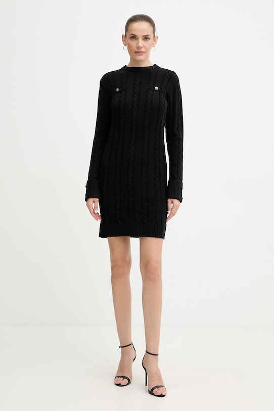 Guess sukienka z dodatkiem wełny ELSA W5BK46.Z1192 czarny NC25