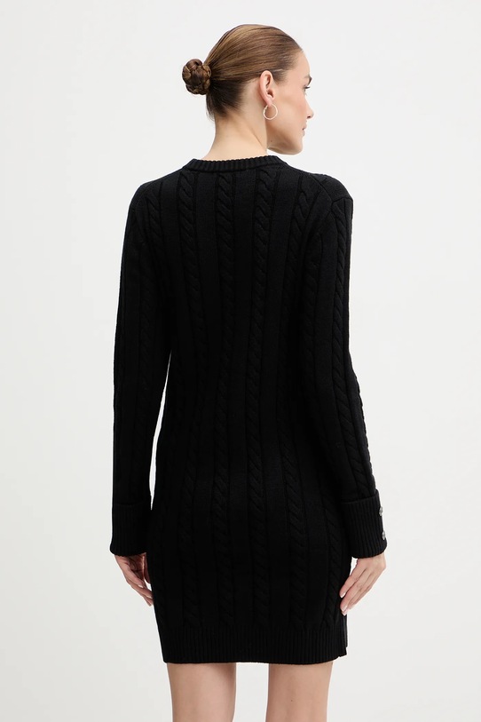 Odzież Guess sukienka z dodatkiem wełny ELSA W5BK46.Z1192 czarny