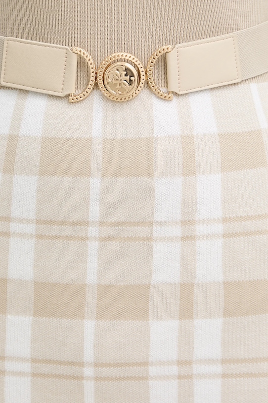 Guess sukienka z domieszką wełny CORALINE W5BK44.Z3JD2 beżowy