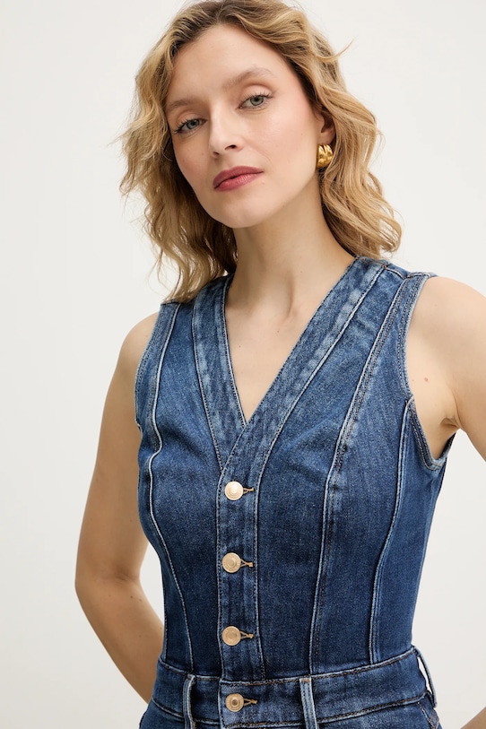 Guess sukienka jeansowa AMARA niebieski W5BK40.D0615