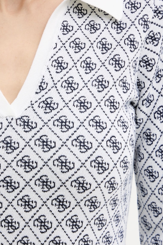 Guess sukienka z domieszką wełny AUBREY W5BK25.Z3JD2 biały