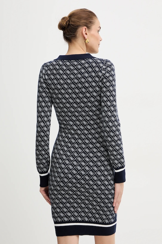 Odzież Guess sukienka z domieszką wełny AUBREY W5BK25.Z3JD2 granatowy