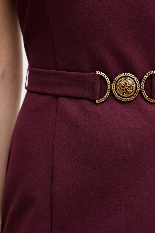 Guess sukienka CHRISSY W5BK21.KCMU2 bordowy