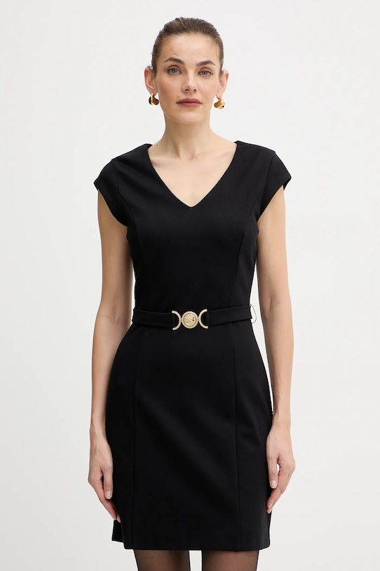 Šaty Guess CHRISSY pletenina čierna W5BK21.KCMU2