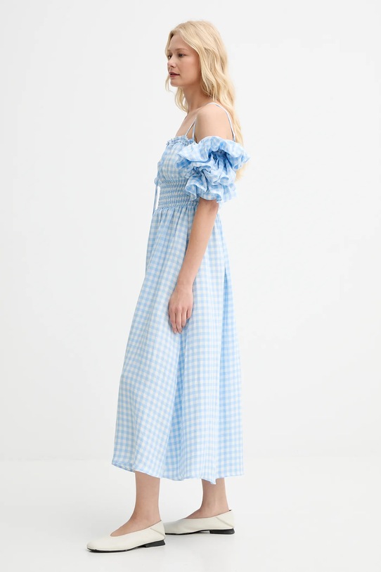 Îmbrăcăminte The Sleeper rochie din in ALDR01G027N albastru