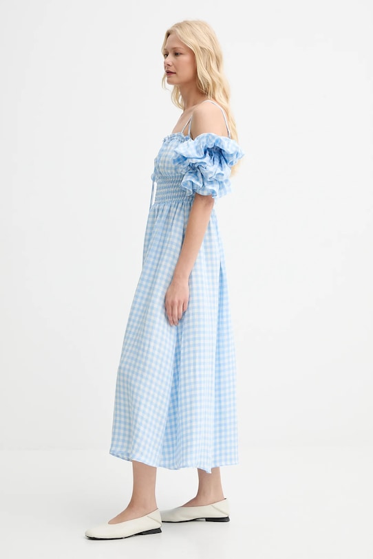 Одежда Льняное платье The Sleeper ALDR01G027N голубой