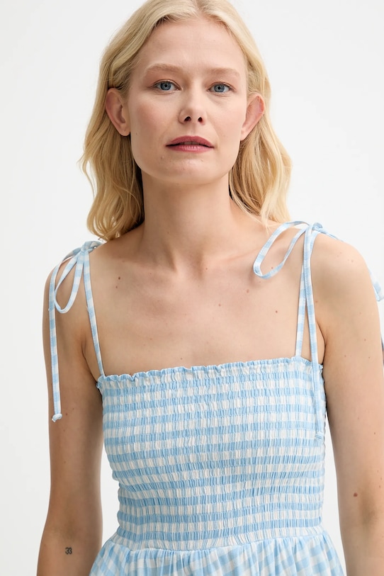 The Sleeper vestito di lino blu ATDR01G027R