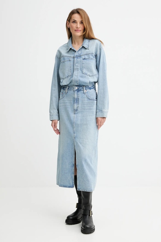 Levi's sukienka jeansowa bawełna niebieski 0002Q.0000