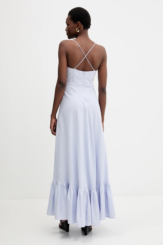 Odzież Bardot sukienka lniana 59894DB1 niebieski