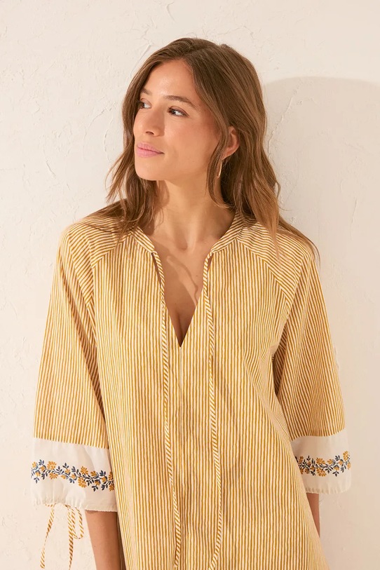 Odzież women'secret sukienka bawełniana 4922732 żółty