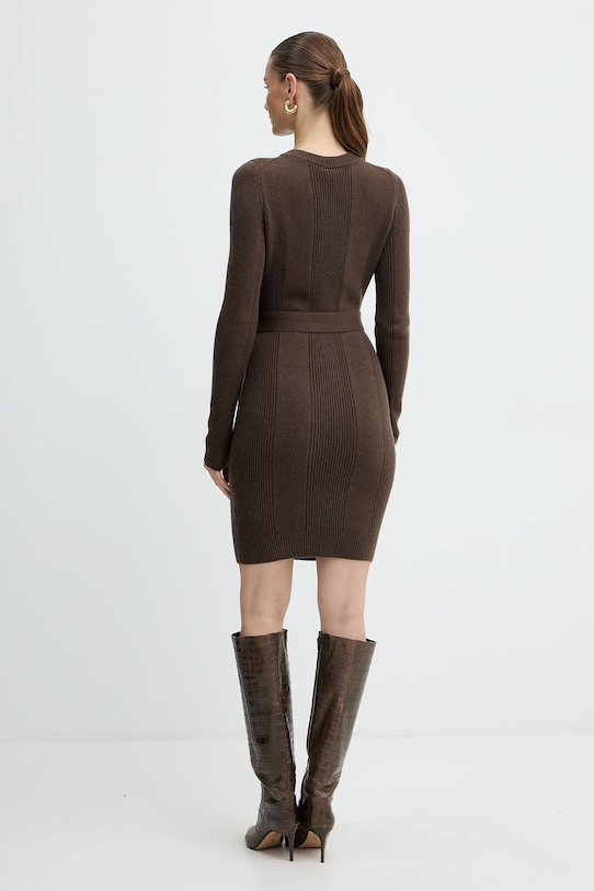 Îmbrăcăminte Marciano Guess rochie cu cașmir AFRAH 5BGK43.5893Z maro