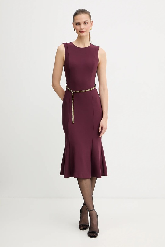 Odzież Marciano Guess sukienka LIA 5BGK20.6302A bordowy