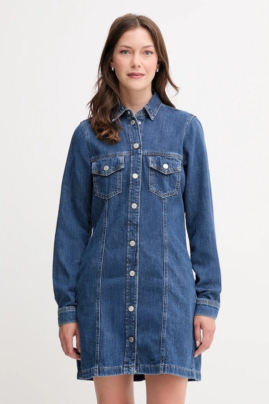 Pepe Jeans sukienka jeansowa bawełna niebieski PL95377284C1