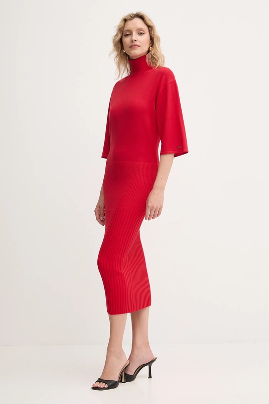 Twinset sukienka 252LI3BDD czerwony AW25