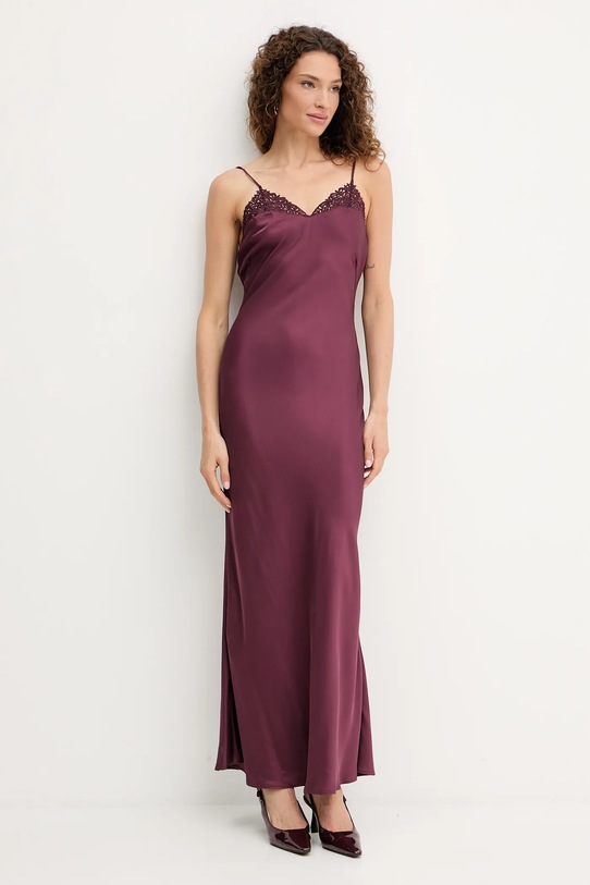 Twinset sukienka tkanina bordowy 252TP2480