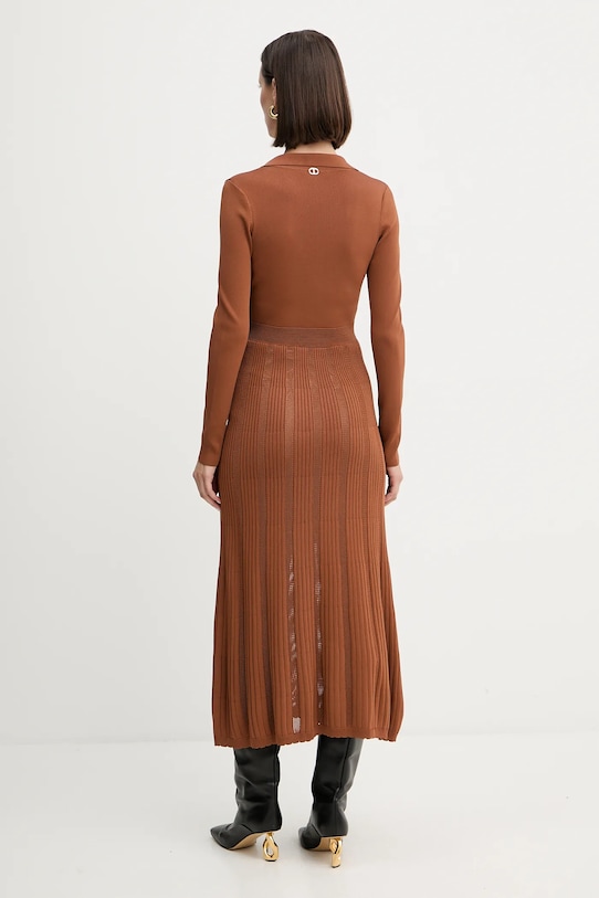 Odzież Twinset sukienka 252TP3110 brązowy