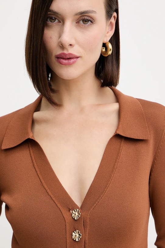 Twinset sukienka brązowy 252TP3110