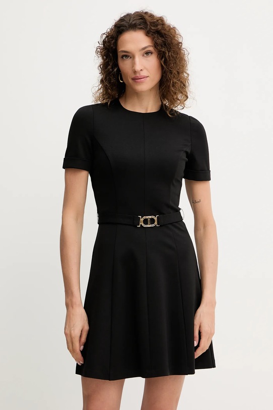 Twinset sukienka z elastanem czarny 252TP2607