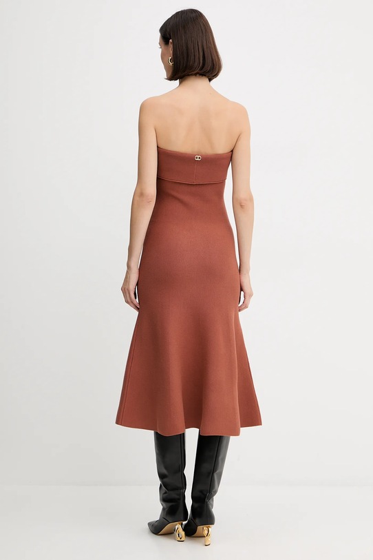 Odzież Twinset sukienka 252TP3410 brązowy