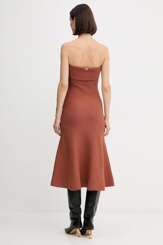 Odzież Twinset sukienka 252TP3410 brązowy
