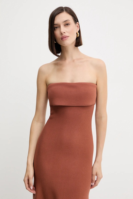 Twinset sukienka brązowy 252TP3410