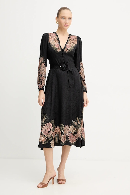 Šaty Twinset kvetinový čierna 252TP2043