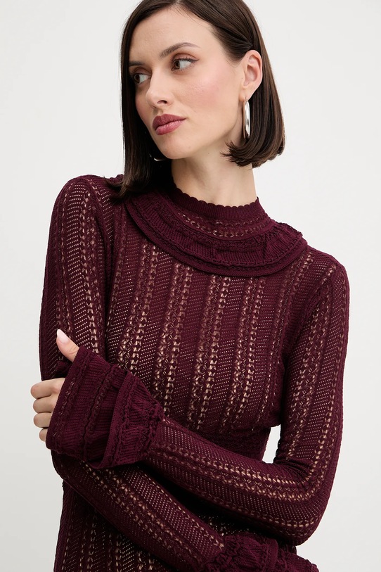 Twinset rochie burgundia 252TP3182