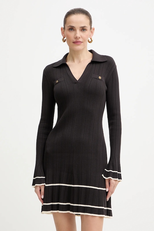 Twinset sukienka casual brązowy 252TT3230