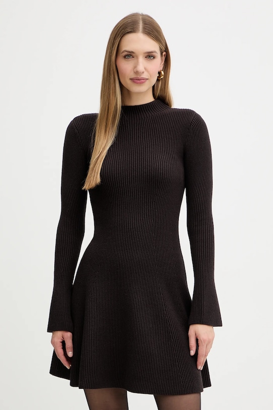 Сукня з додаванням вовни Twinset casual коричневий 252TT3140