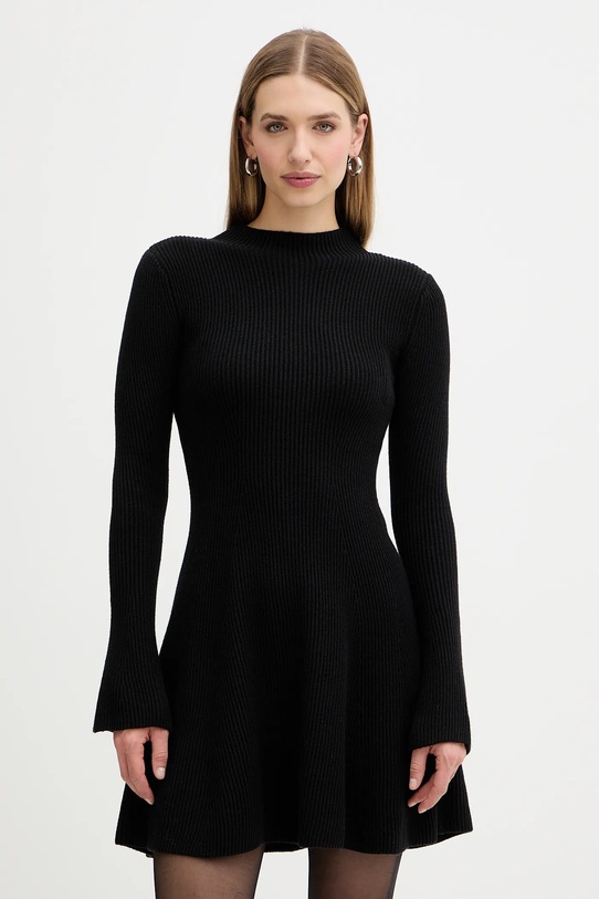 Twinset vestito con lana mini nero 252TT3140