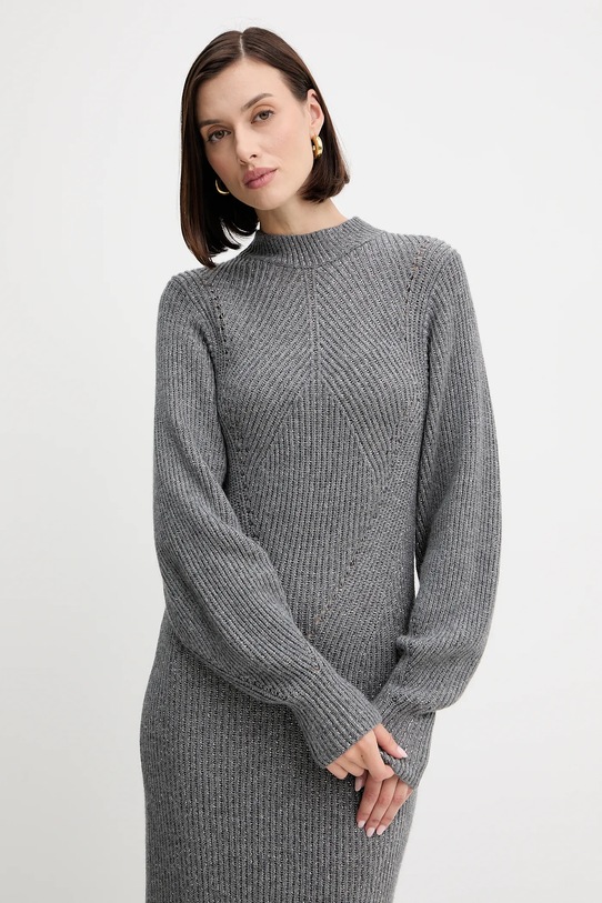 Twinset sukienka z wełną 252TT3460 szary