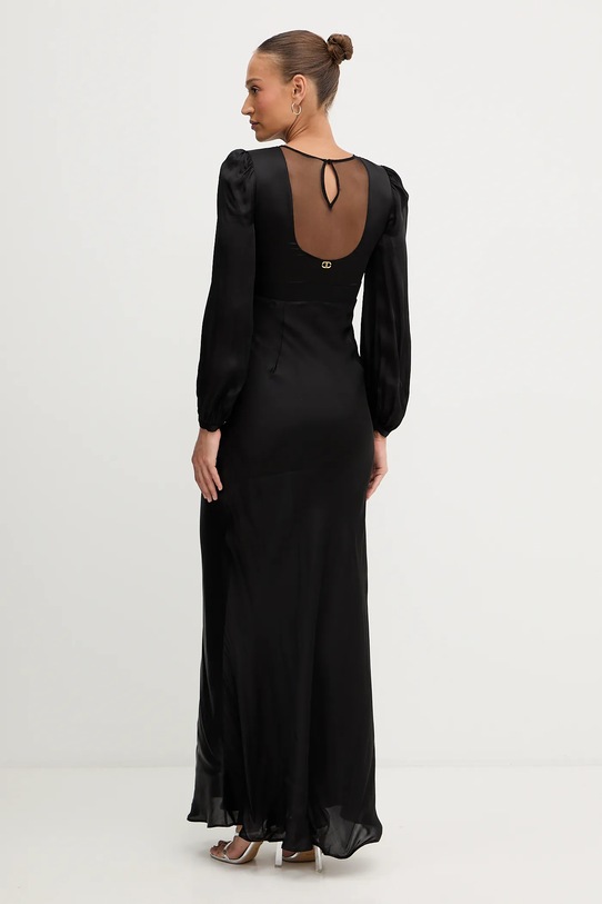 Odzież Twinset sukienka wiskozowa 252TT2131 czarny