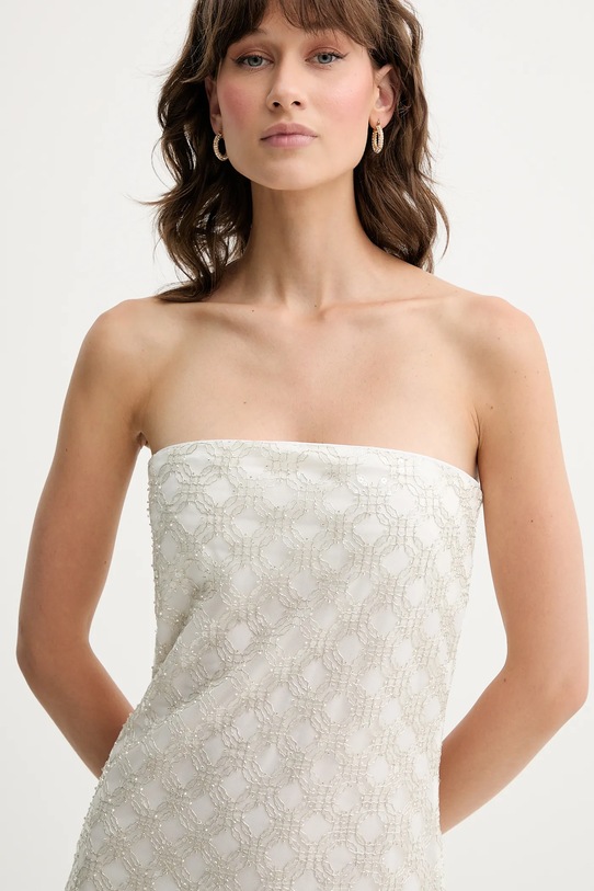 Rotate sukienka beżowy 114179857