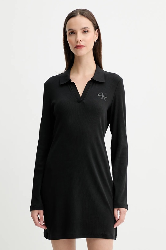 Calvin Klein Jeans sukienka z elastanem czarny LV047D214G