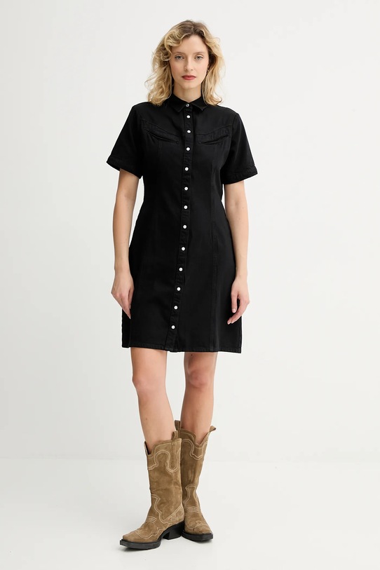 Levi's sukienka jeansowa 001HR czarny AW25
