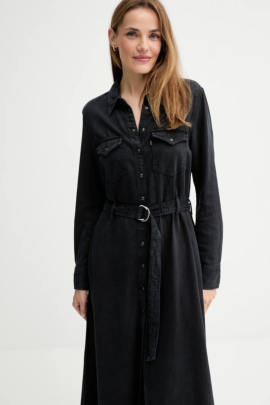 Levi's sukienka jeansowa czarny 004H3.0001