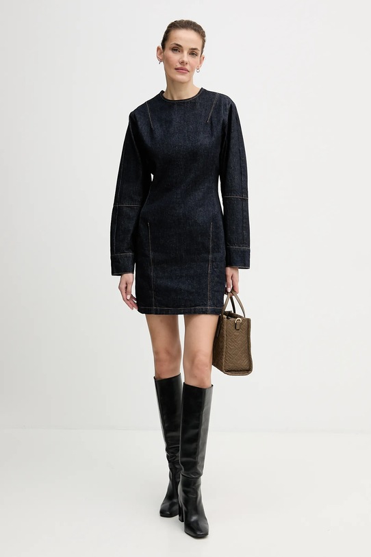 Calvin Klein Jeans sukienka jeansowa LV047D703G granatowy AW25