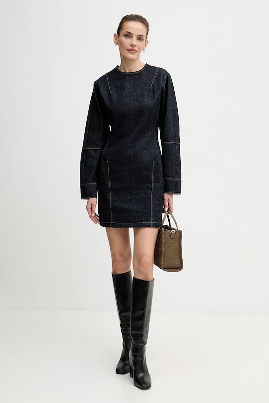 Calvin Klein Jeans sukienka jeansowa LV047D703G granatowy AW25