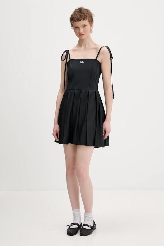 Φόρεμα adidas Originals Pleated Dress JW0115 μαύρο AW25