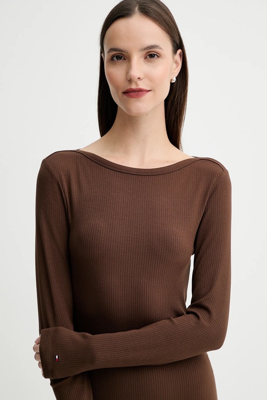 Tommy Hilfiger sukienka brązowy WW0WW47066