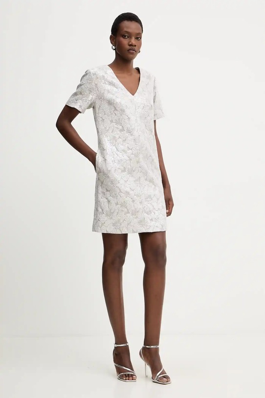 Luisa Spagnoli sukienka 542313 srebrny AW25