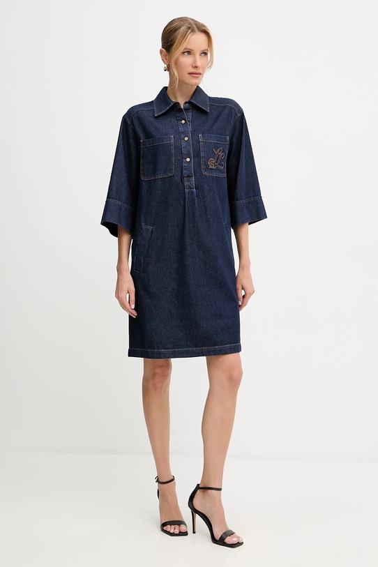 Luisa Spagnoli sukienka 542337 granatowy AW25