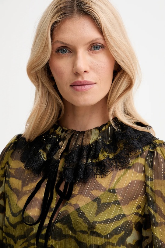 Hedvábné šaty Luisa Spagnoli zelená 542356