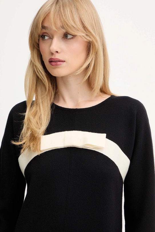 Luisa Spagnoli sukienka wełniana czarny 100057