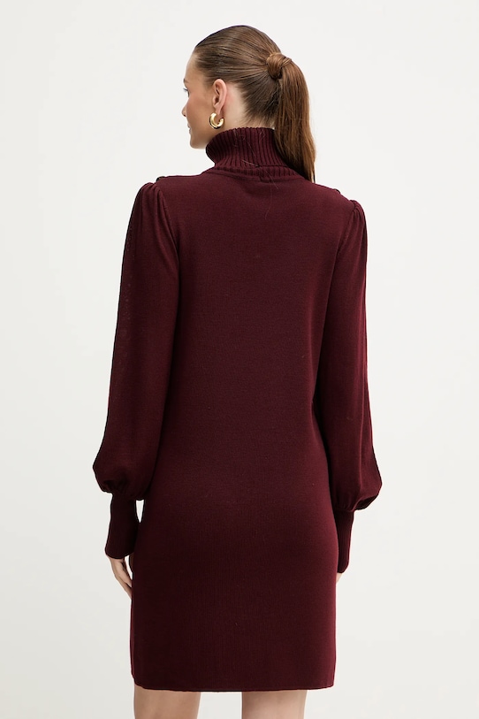 Odzież Luisa Spagnoli sukienka wełniana 100056.LS bordowy